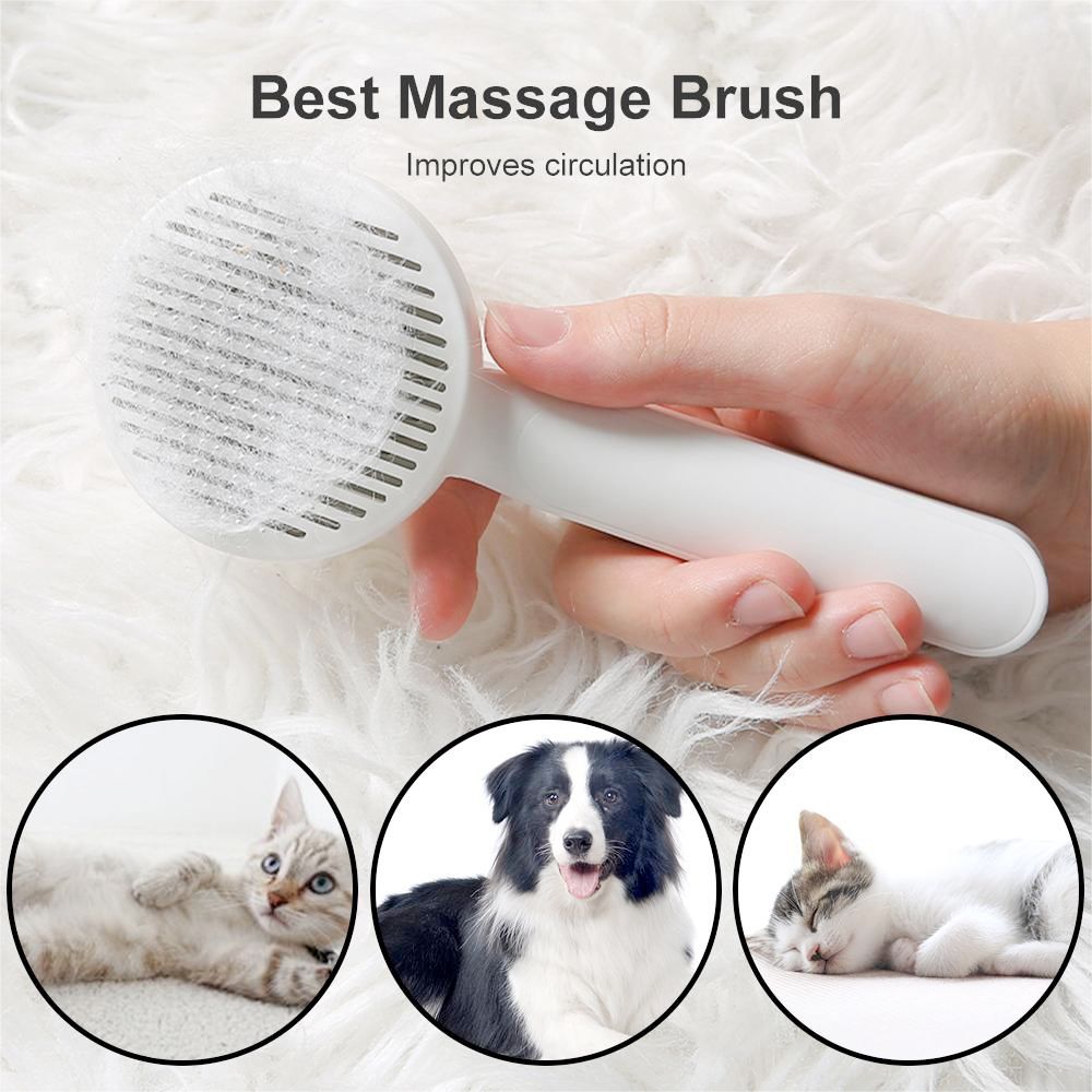 Fur Detangling and Relaxing Massage Brush for Pets