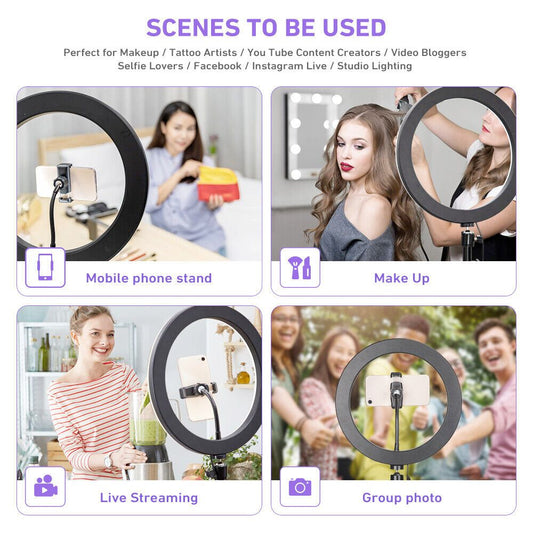 10" Tripod Stand Kit with LED Ring Light
