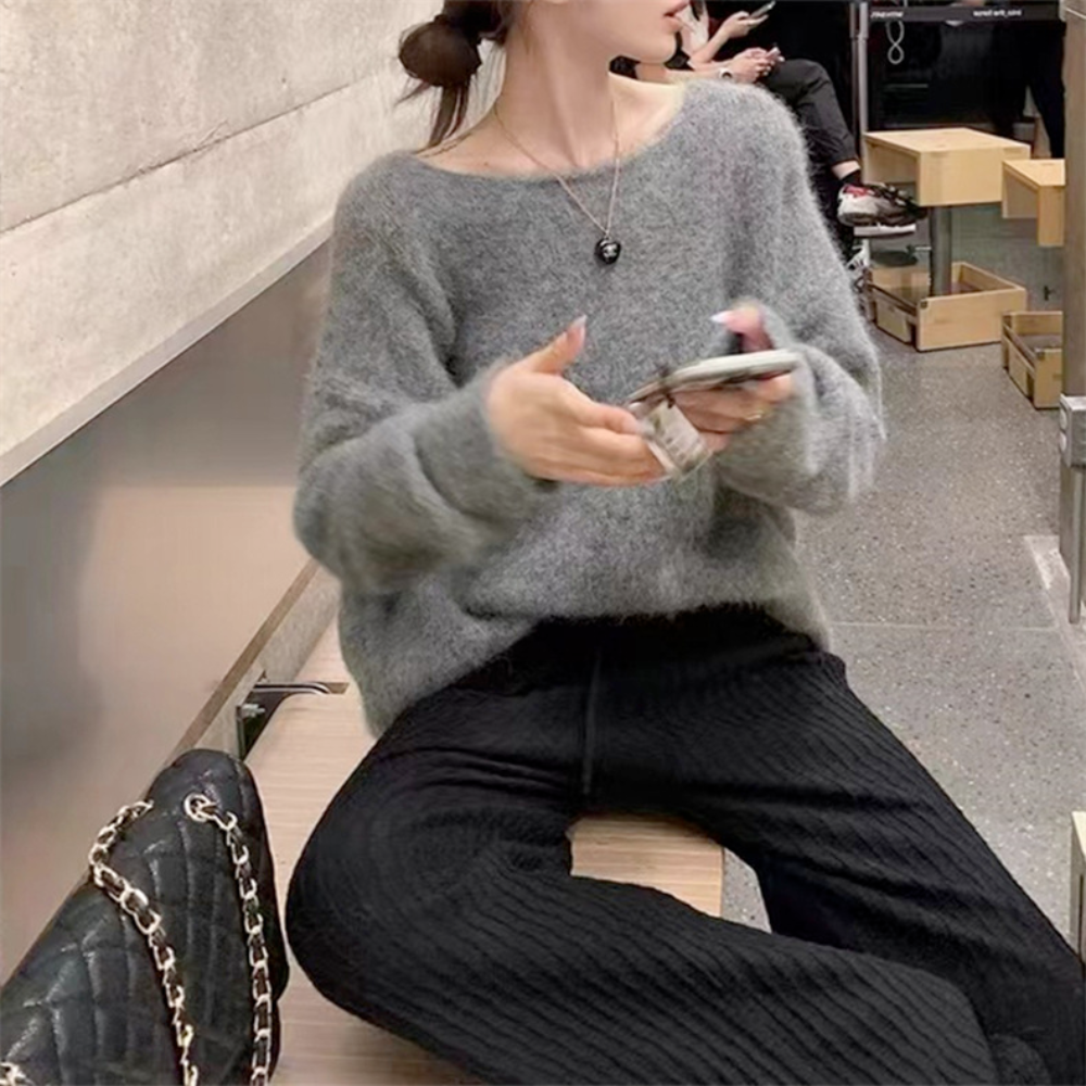 Relaxed Fit Women's Knitted Pullover