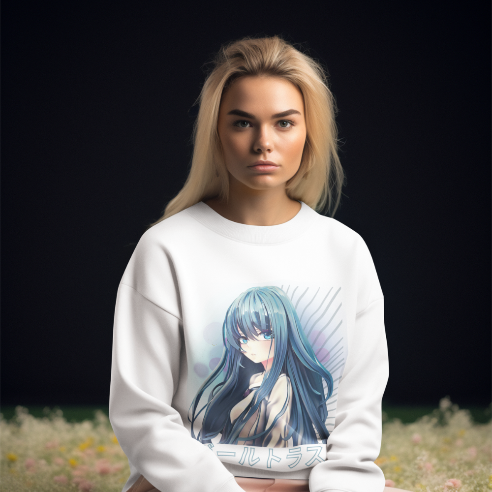 Anime Blue Hair Sweater