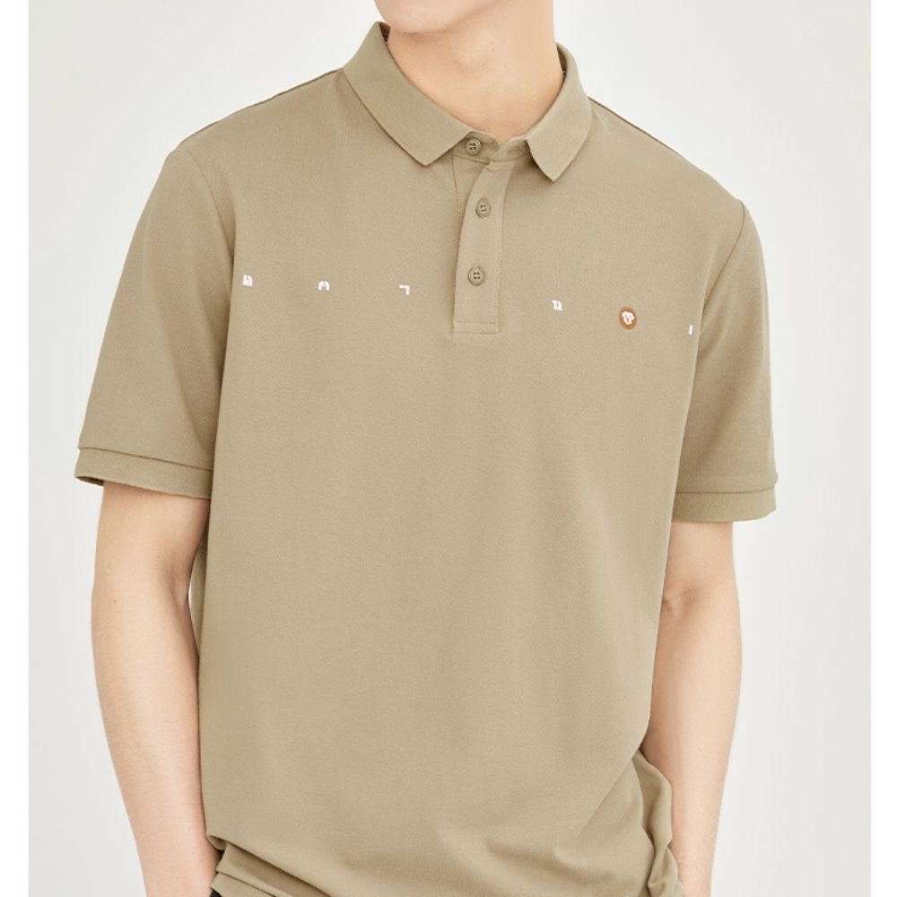 Men's Collared Shirt with Logo on the Chest