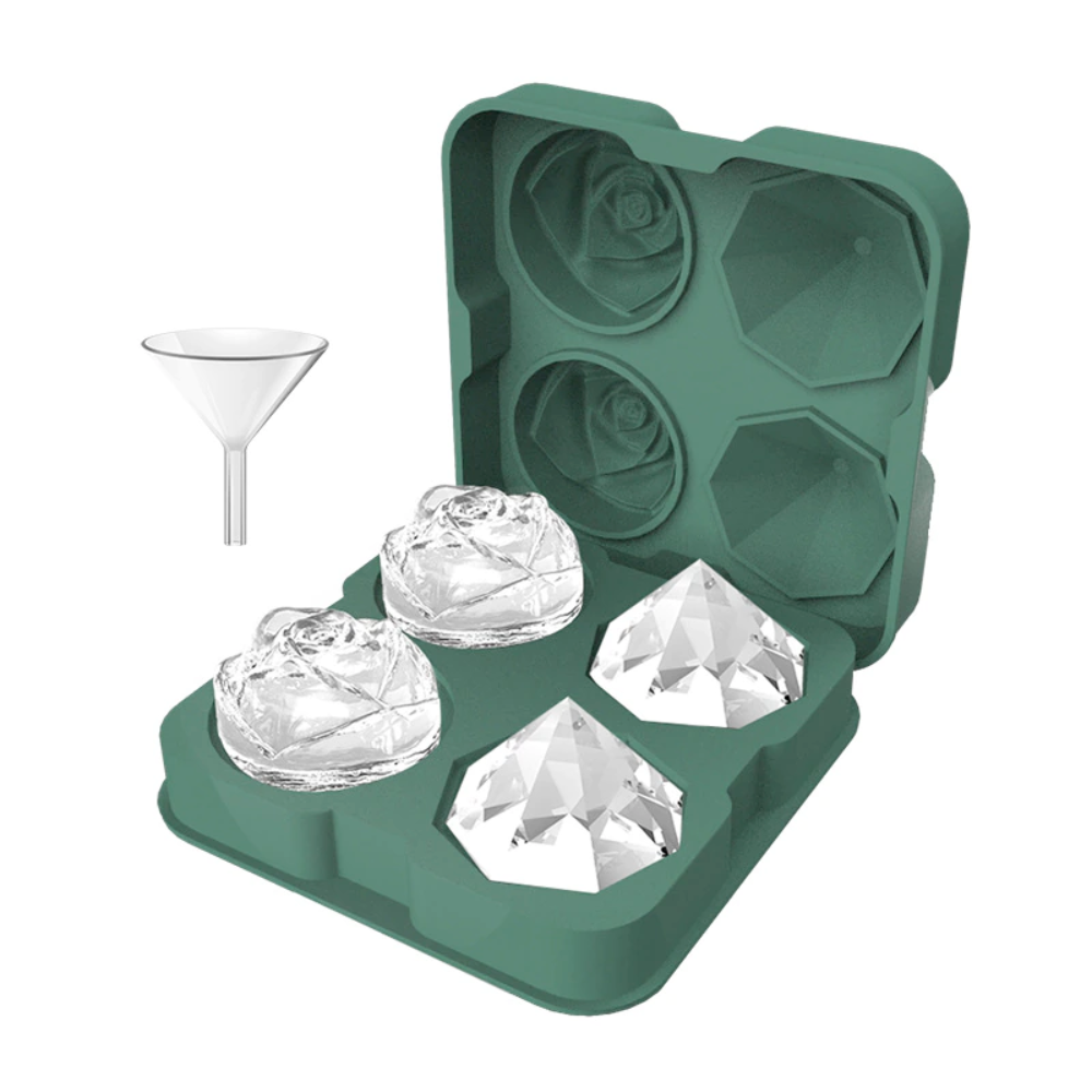 Diamond Rose Ice Cube Mold Maker