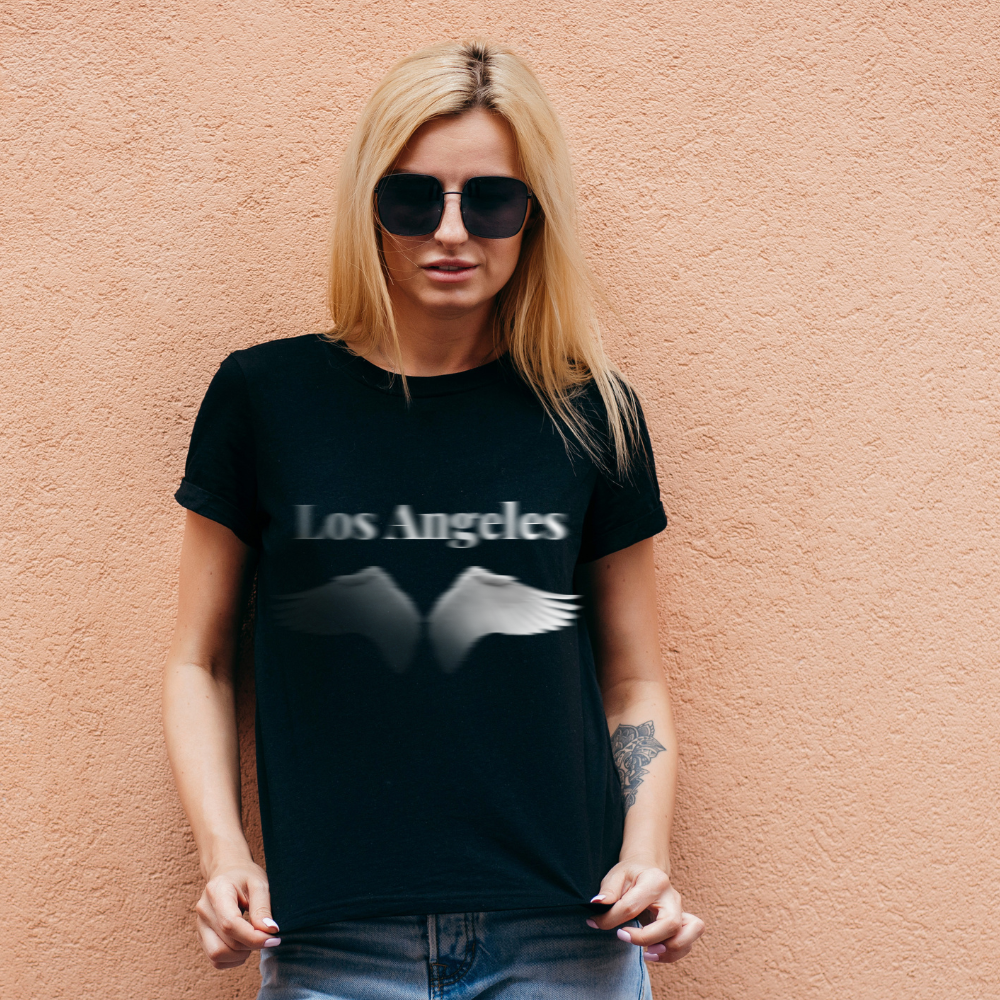 Los Angeles T-Shirt with Winged Logo Design