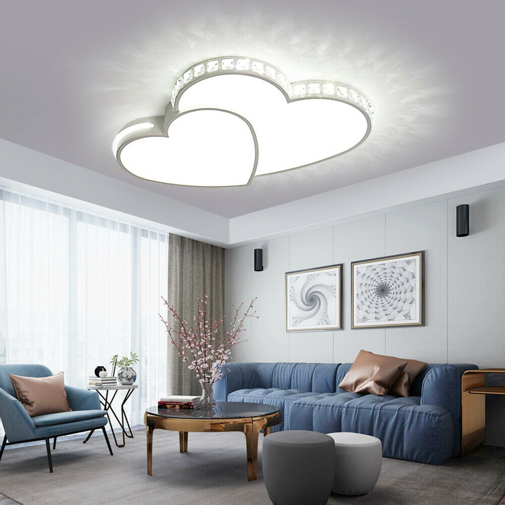 Double Heart Shaped LED Ceiling Light Fixture - Creating an Ambiance of Romance