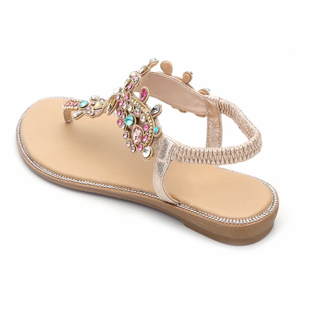 Gladiator Sandals with Rhinestone Embellishments