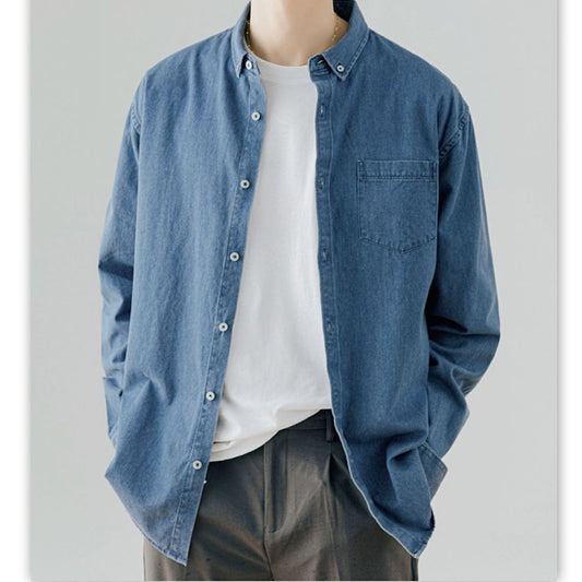 Relaxed Fit Men's Denim Top