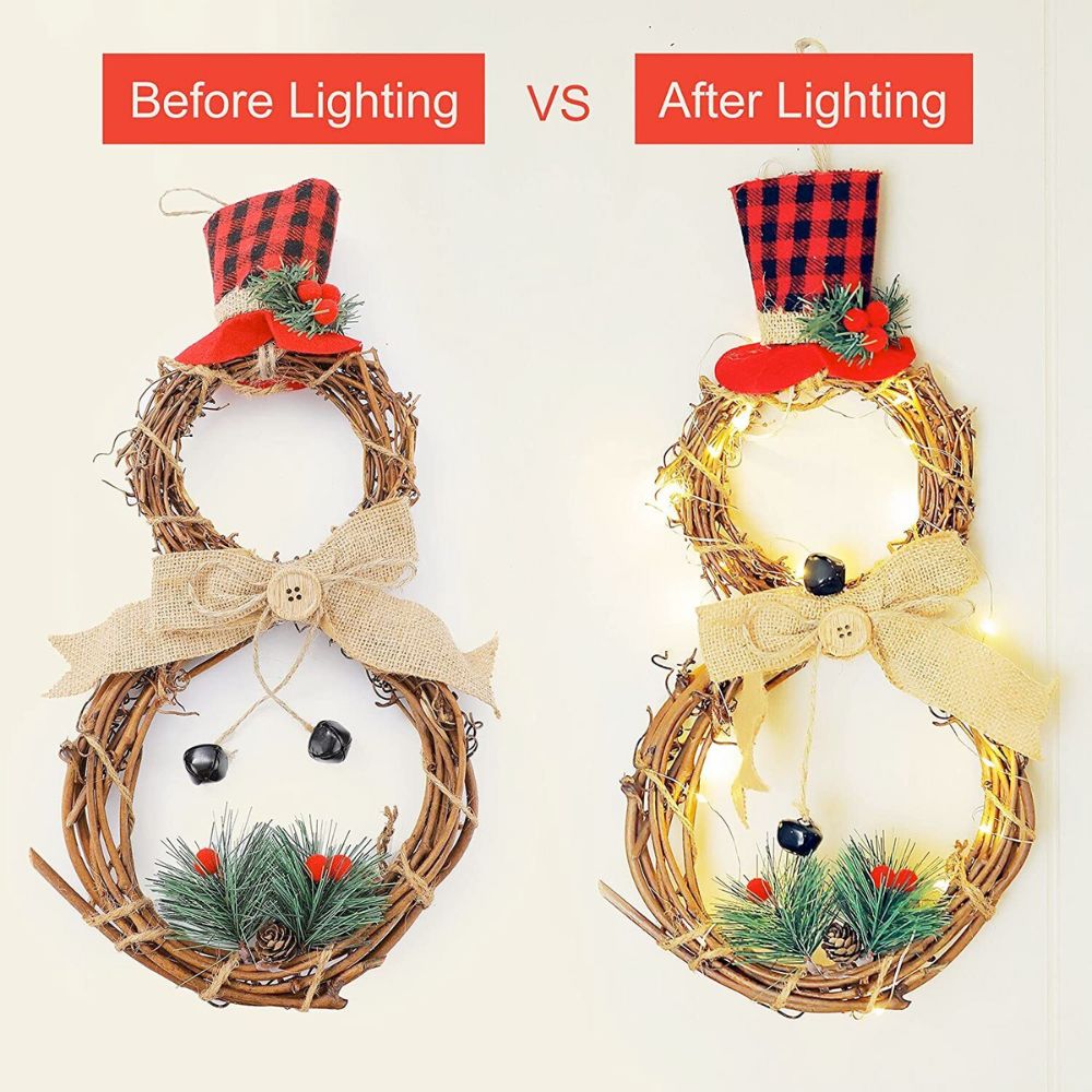 Sparkling Snowman Illuminated Garland for the Festive Season