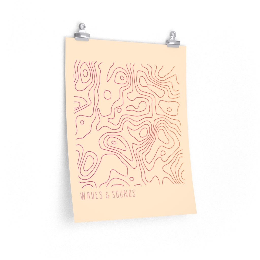 Music Waves and Sounds Poster