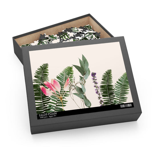 500-Piece Puzzle Featuring a Variety of Flowers