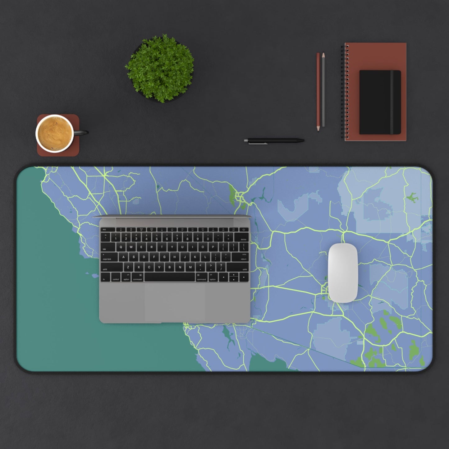 Desk Mat featuring Map of Los Angeles - Updated Title