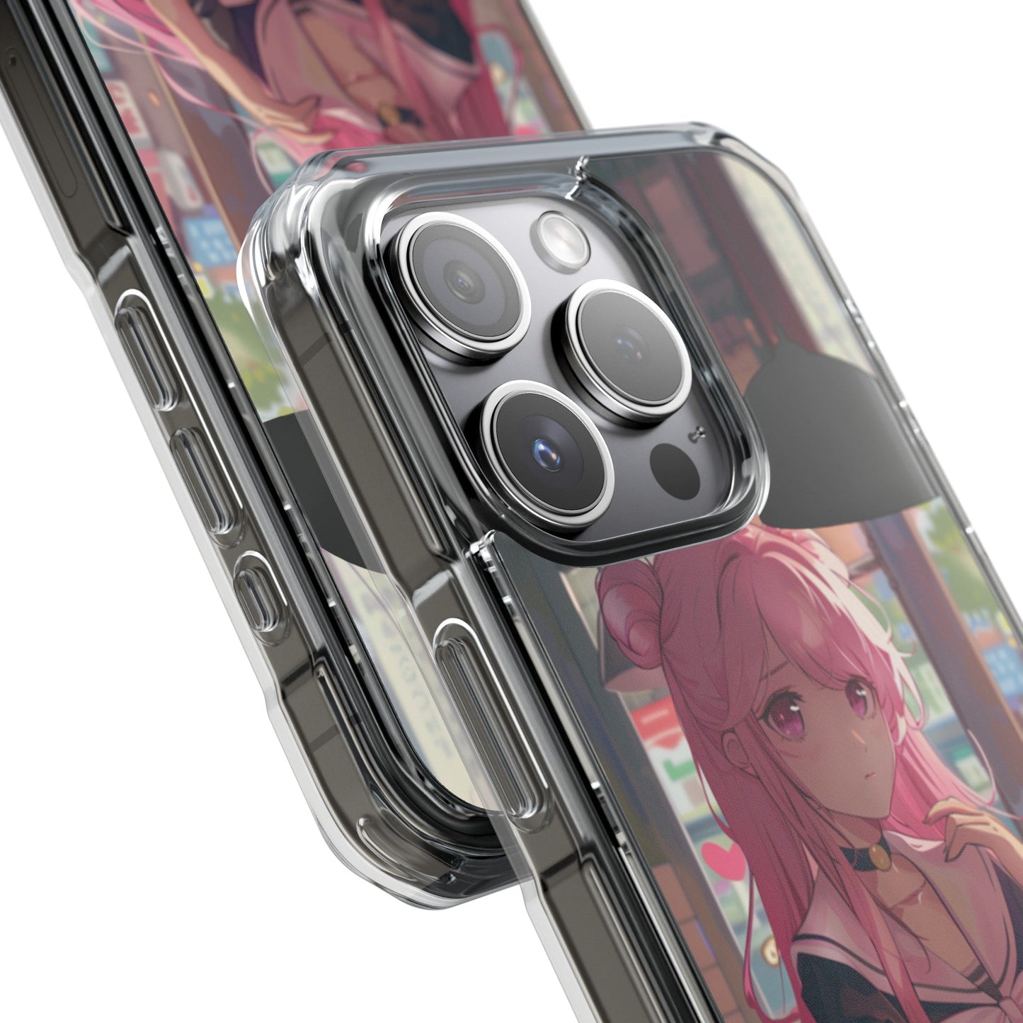 Chill Anime Girl Magnetic iPhone Case for Cafe Vibes