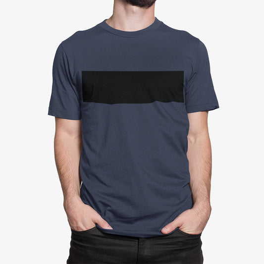 Black Colorblock Tee for Men