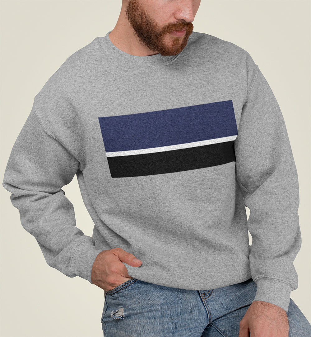 Multi-Strip Crewneck Sweatshirt for Men
