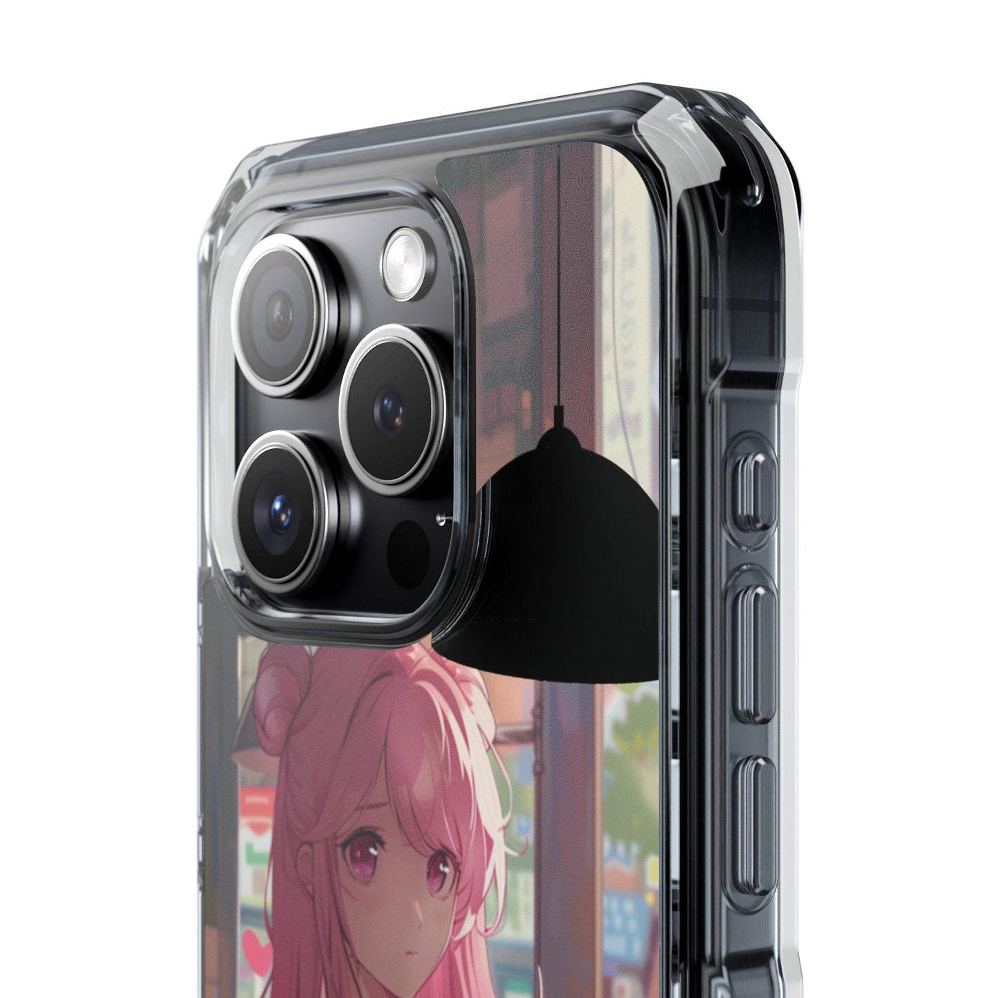 Chill Anime Girl Magnetic iPhone Case for Cafe Vibes