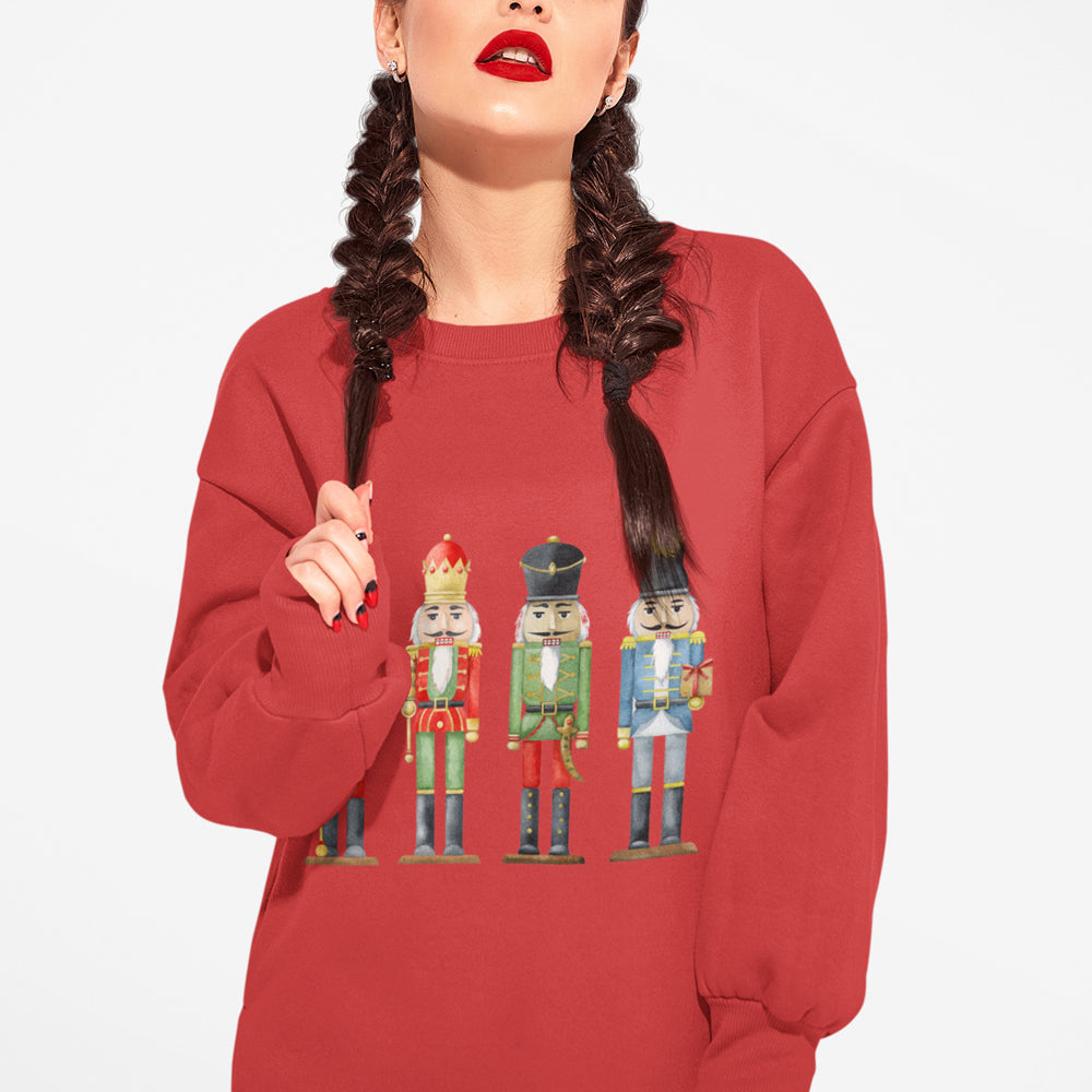Nutcracker Toy Soldiers Sweatshirt for Women