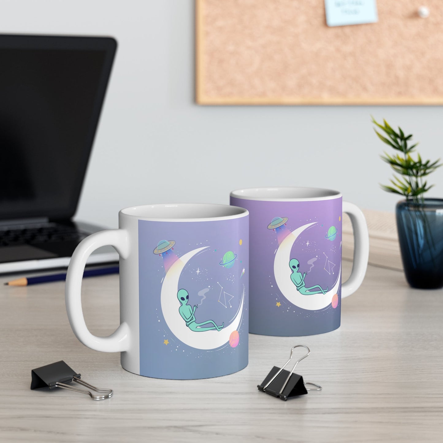11oz Purple Alien Mug - A Cool and Spooky Drinkware