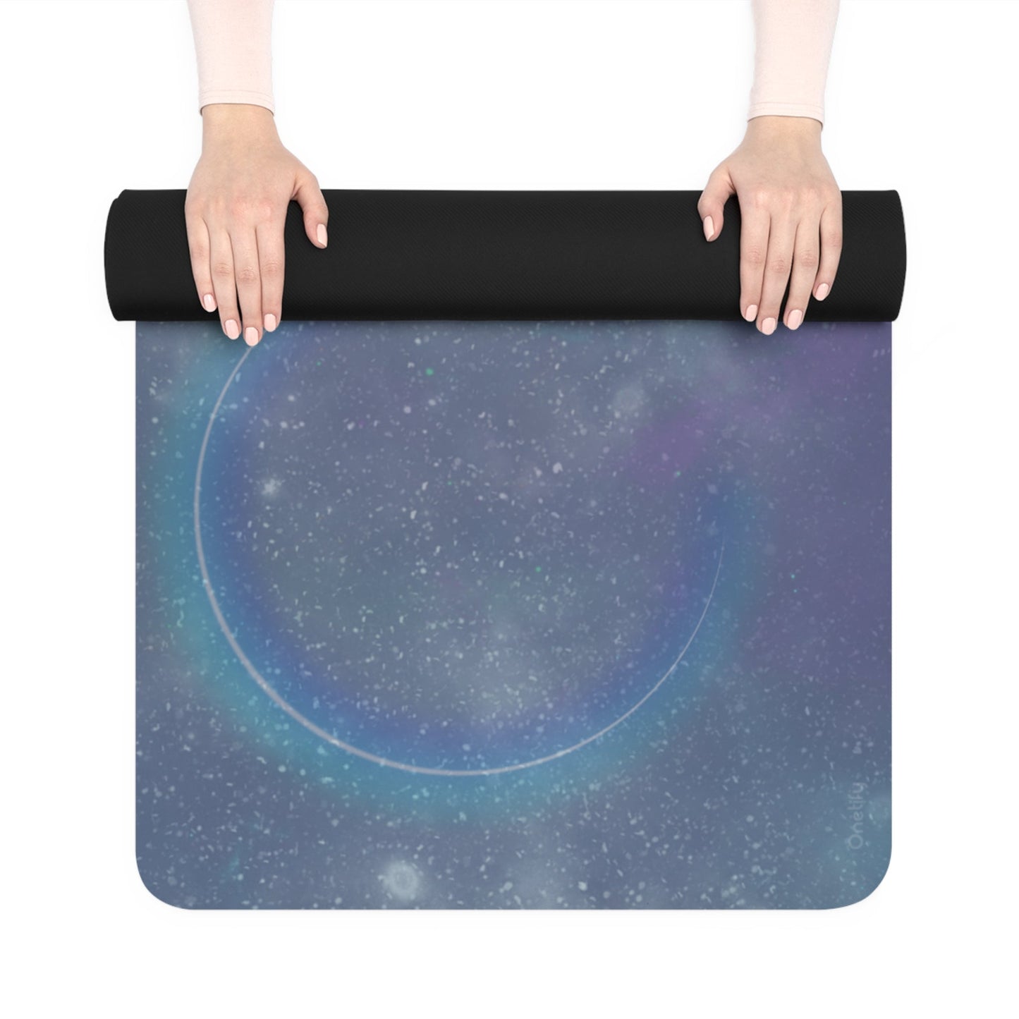 Space Yoga Mat Illuminated by Solar Lights