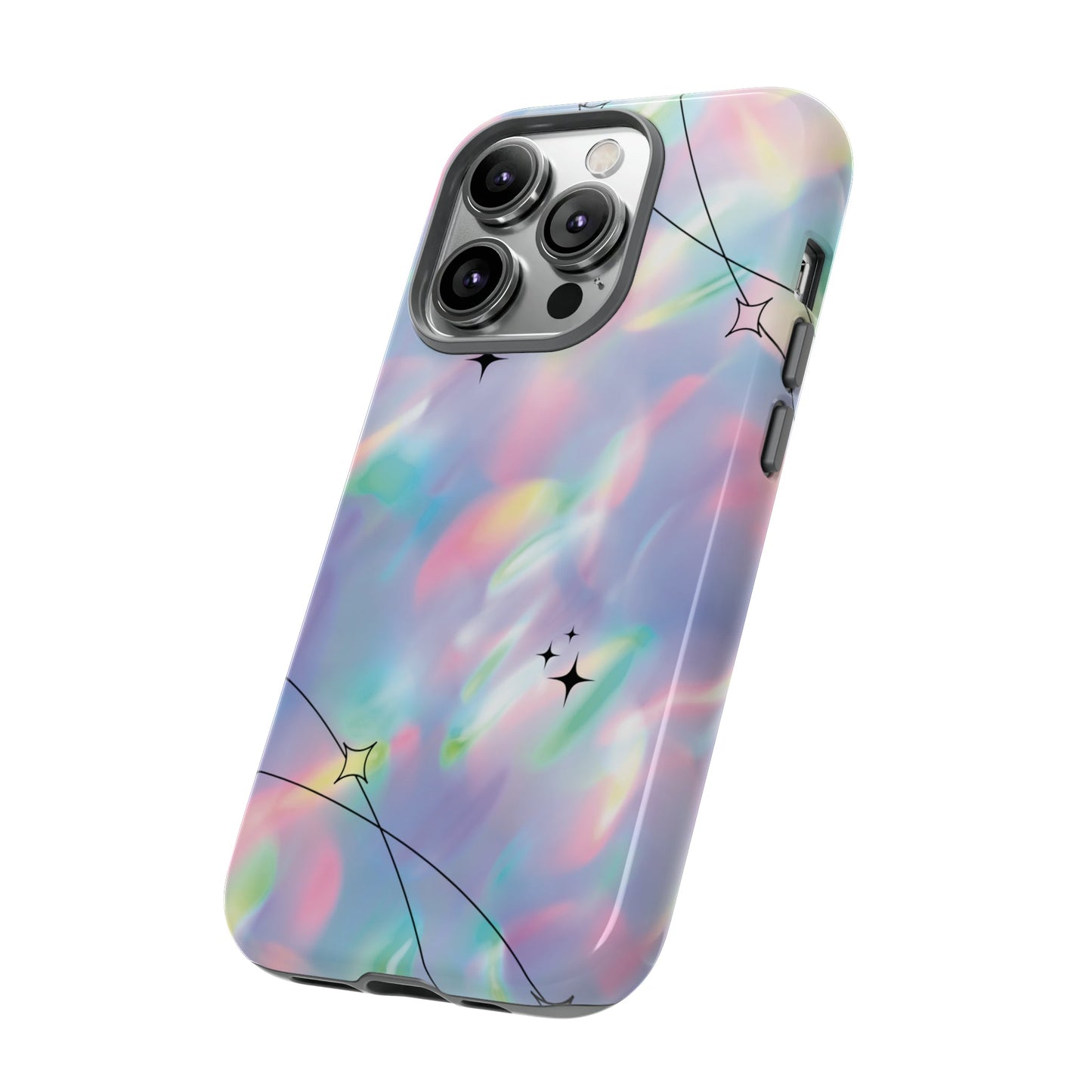 Durable iPhone Case with Stars in Gradient Pattern
