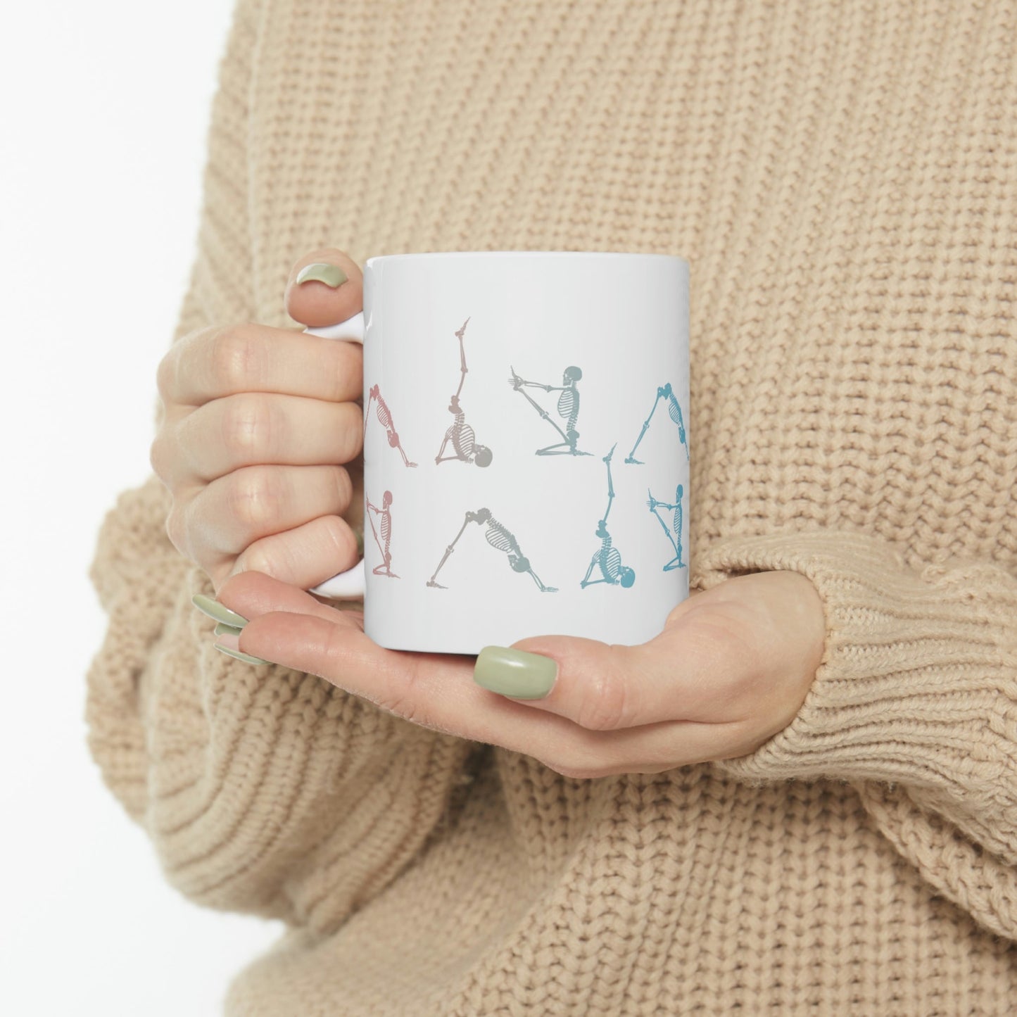 Yoga Poses Skeleton Mug
