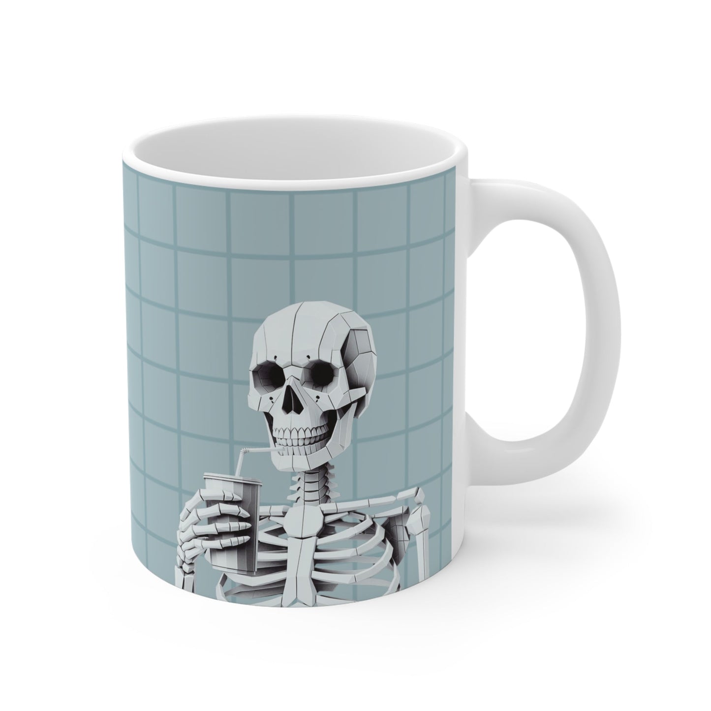 Blue Skeleton Mug - for sipping