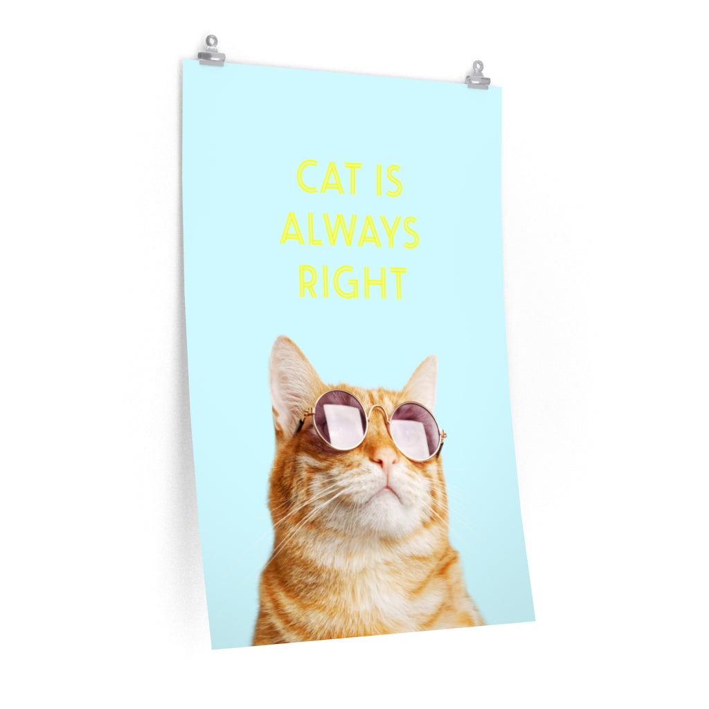 Premium Matte Vertical Posters: The Feline's Ultimate Wisdom