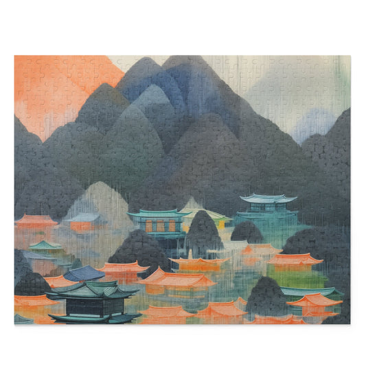 500-Piece Japanese Landscape Art Jigsaw Puzzle: Captivating Puzzle Featuring Japanese Scenery