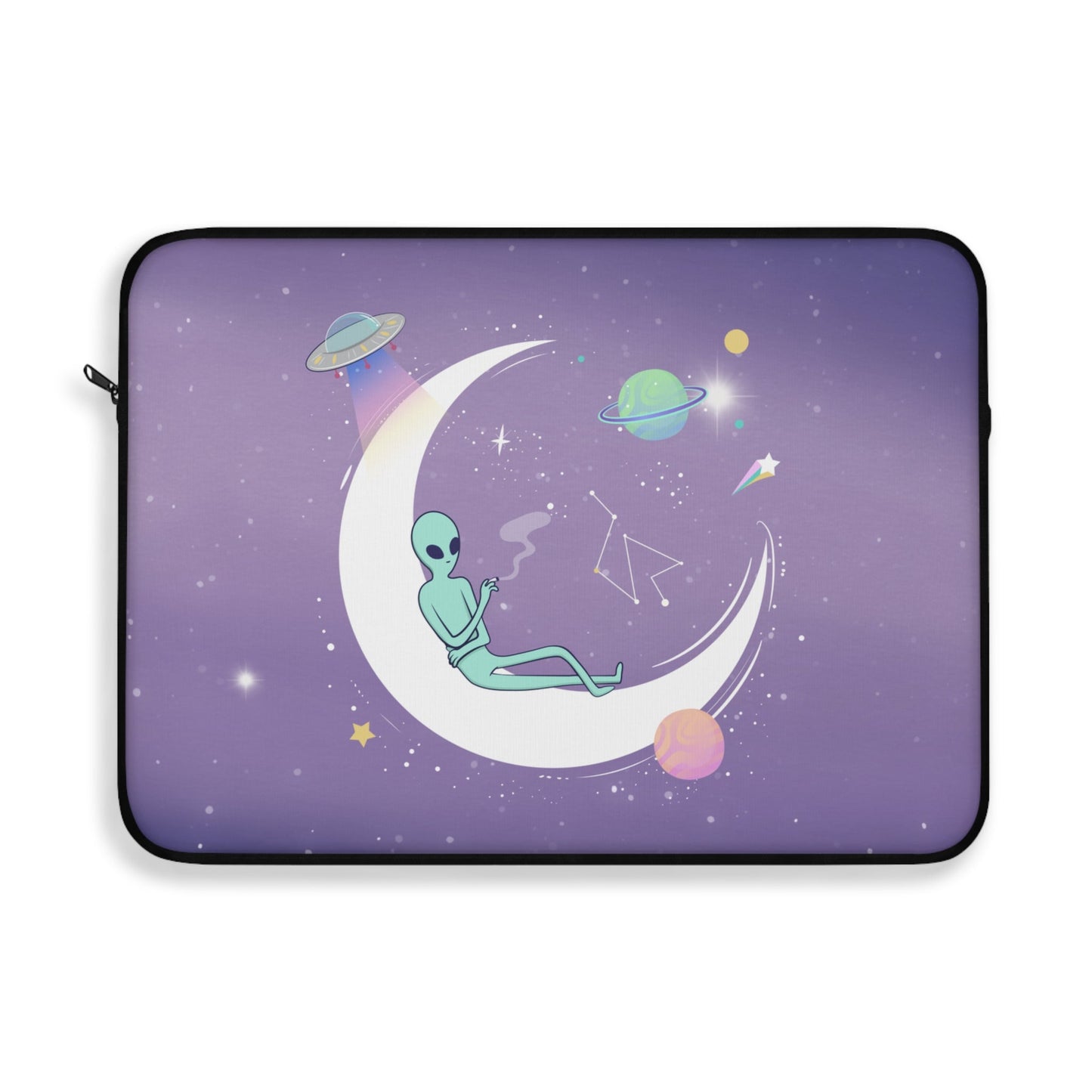 Alien Print Laptop Sleeve - Cool and Otherworldly Design
