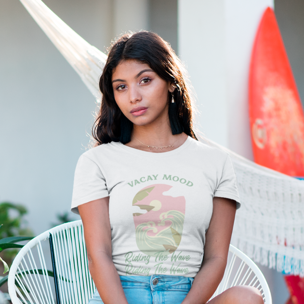 Women's Surf-Inspired Vacation Mood Tee