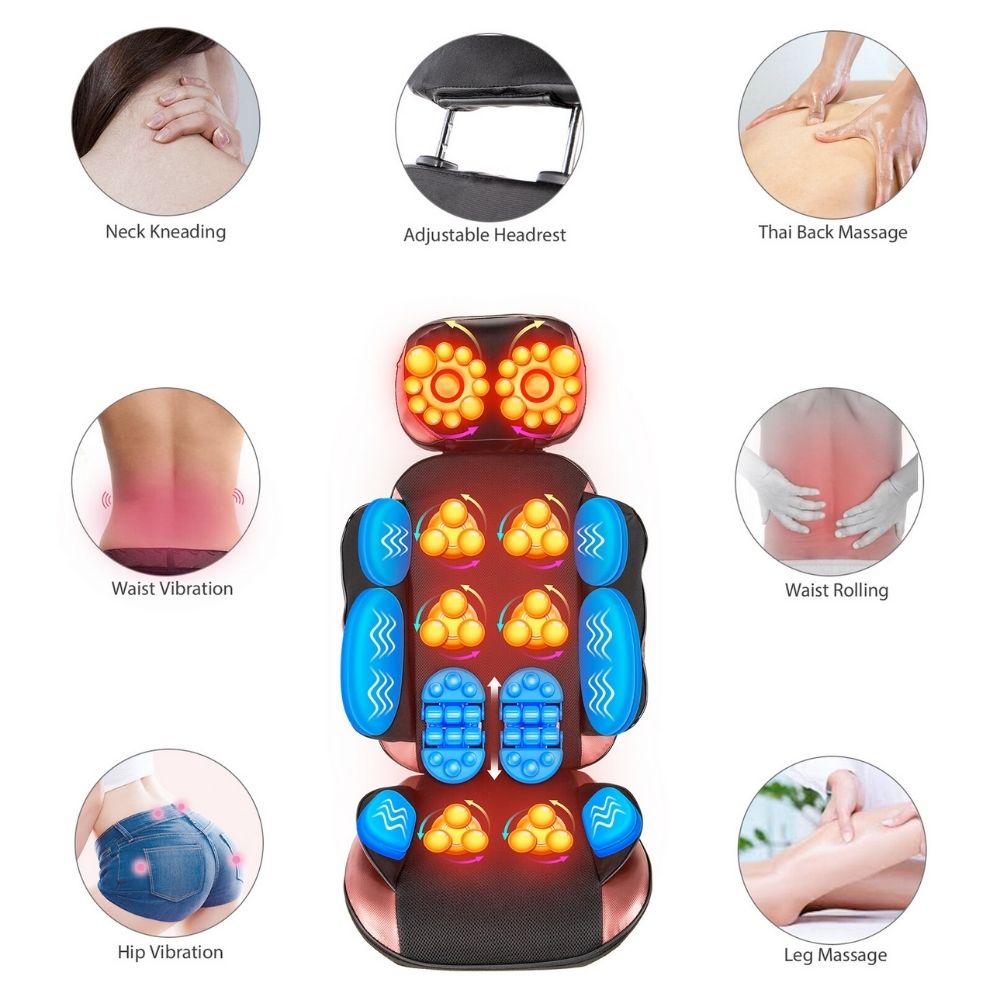 Heated Massage Seat - Portable and Convenient for On-the-Go Soothing