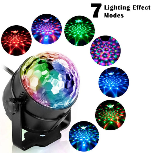 Sound-Responsive LED Party Light Projector