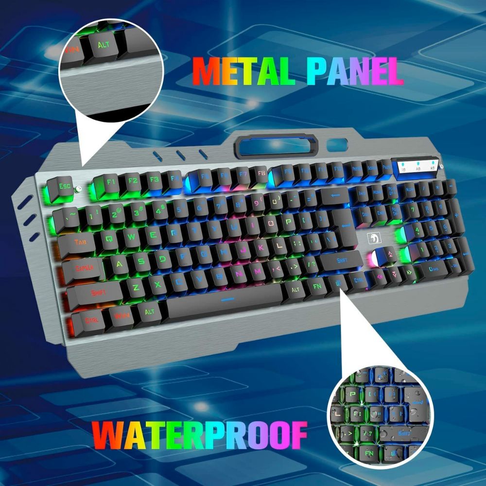 Professional Metal Gaming Keyboard and Mouse Set with Wireless Connectivity - Ninja Dragon Edition