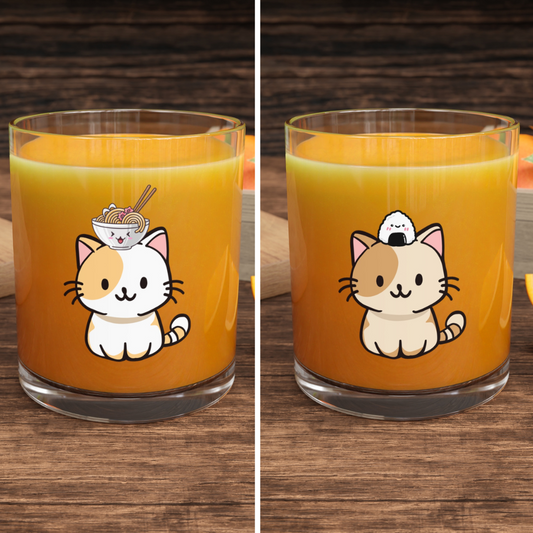 Adorable Foodie Cat Mug Set (2 Pcs)