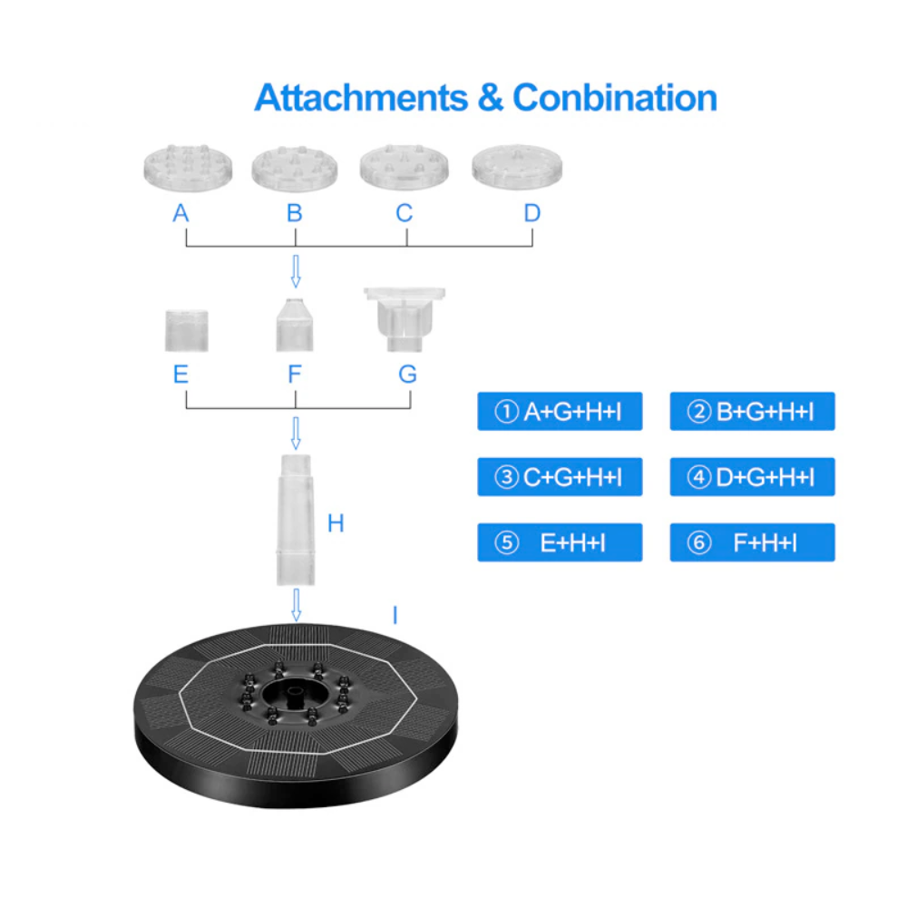 LED-Lit Solar Fountain for Your Garden
