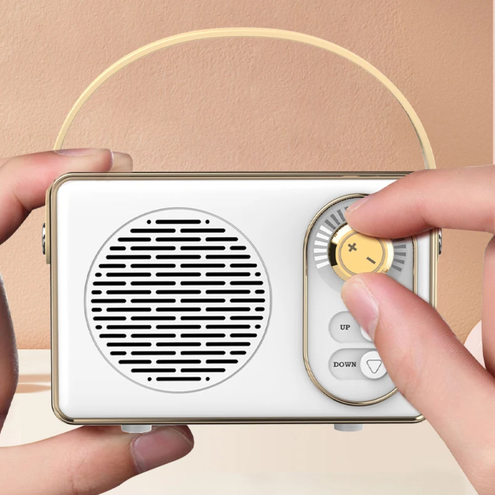 Retro Mini Wireless Bluetooth Speaker with Adjustable Knob