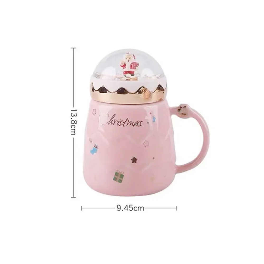 Festive Mug with Cover for Hot Drinks