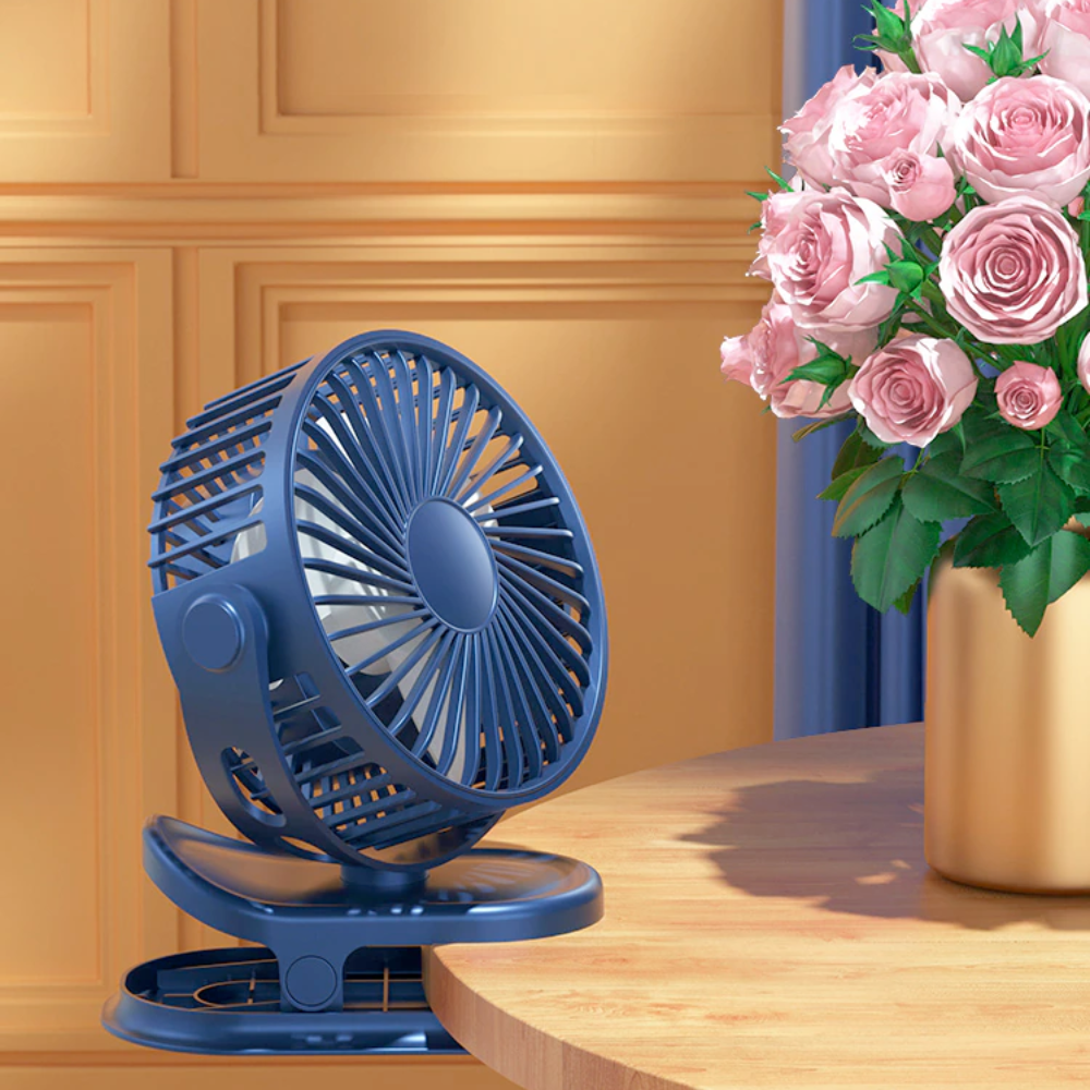 Clip and Hook Rotable Fan with 3 Adjustable Speeds