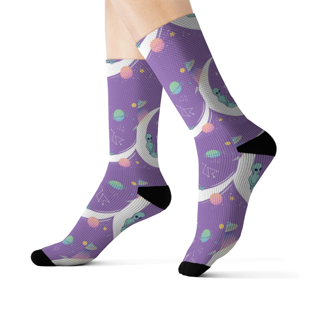 Chilling Alien Socks