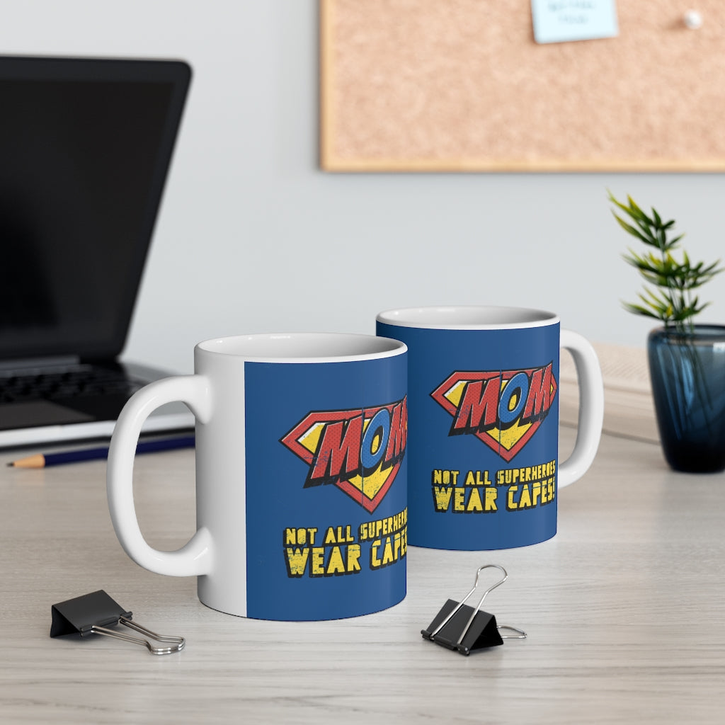 11oz Mom Mug with Superhero Design