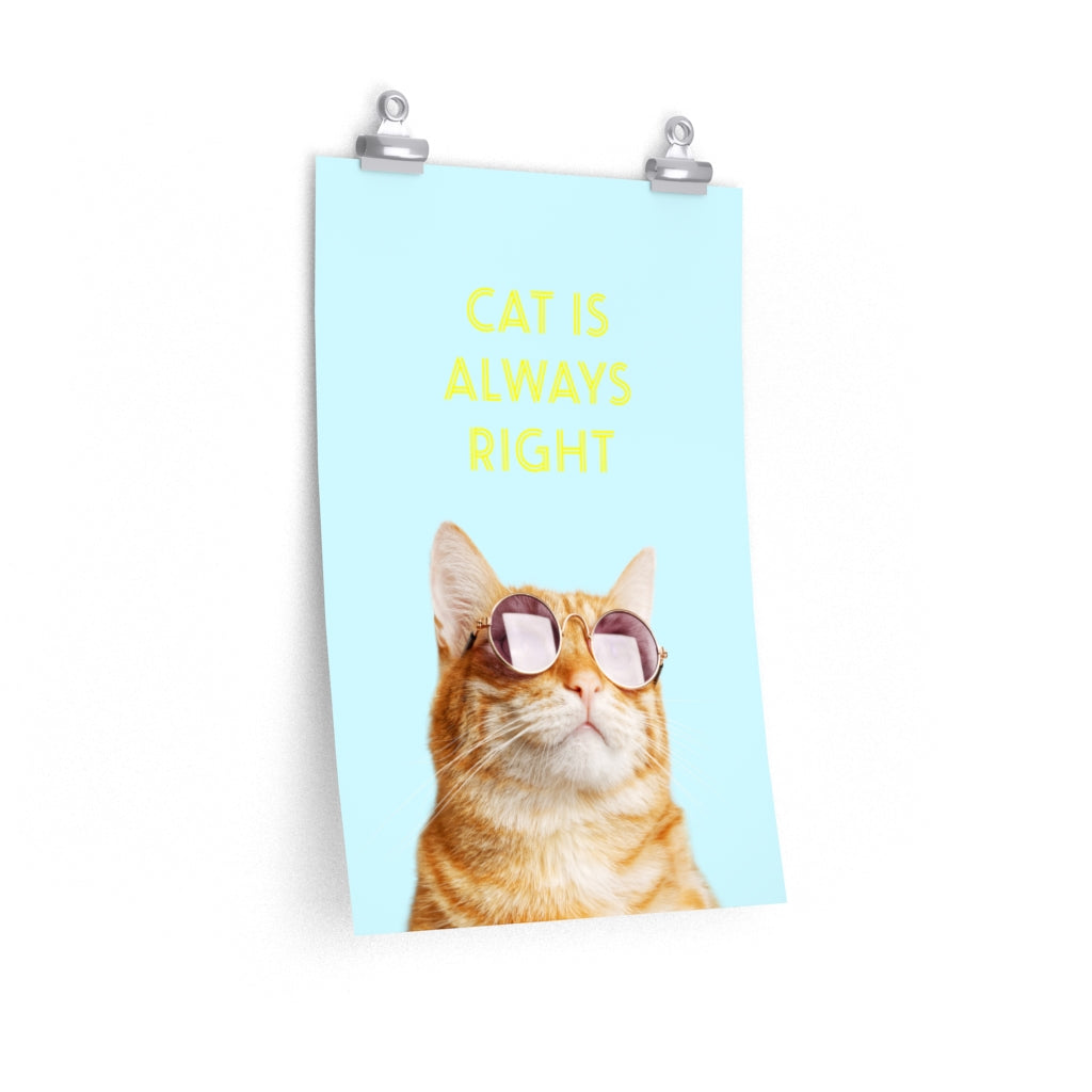 Premium Matte Vertical Posters: The Feline's Ultimate Wisdom