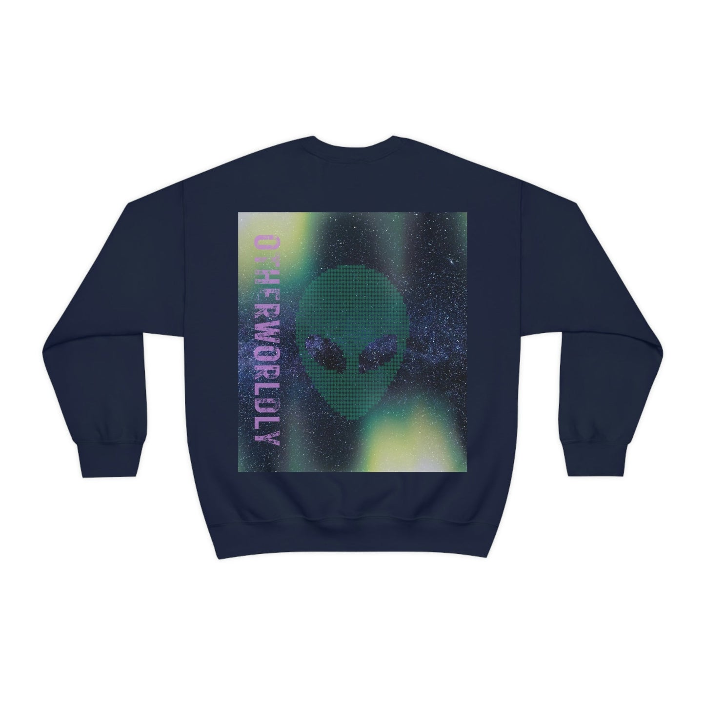 Back Print Alien Graphic Sweater - A Unique Twist on an Extraterrestrial Design