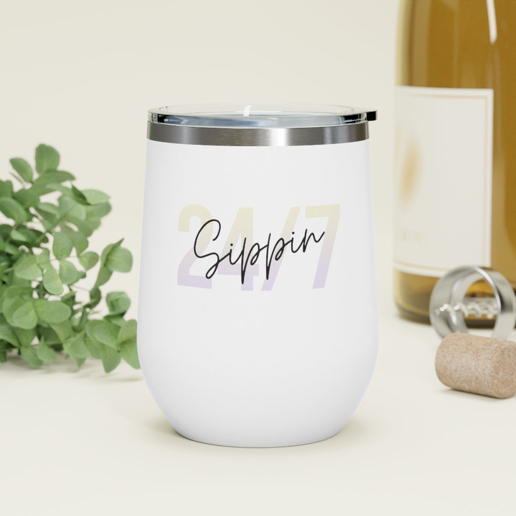 Insulated Wine Tumbler 12oz for Keeping Drinks Hot or Cold