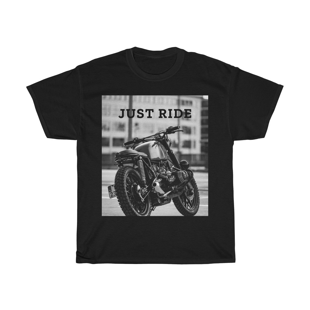 Just Ride Motorcycle Heavy Cotton Tee