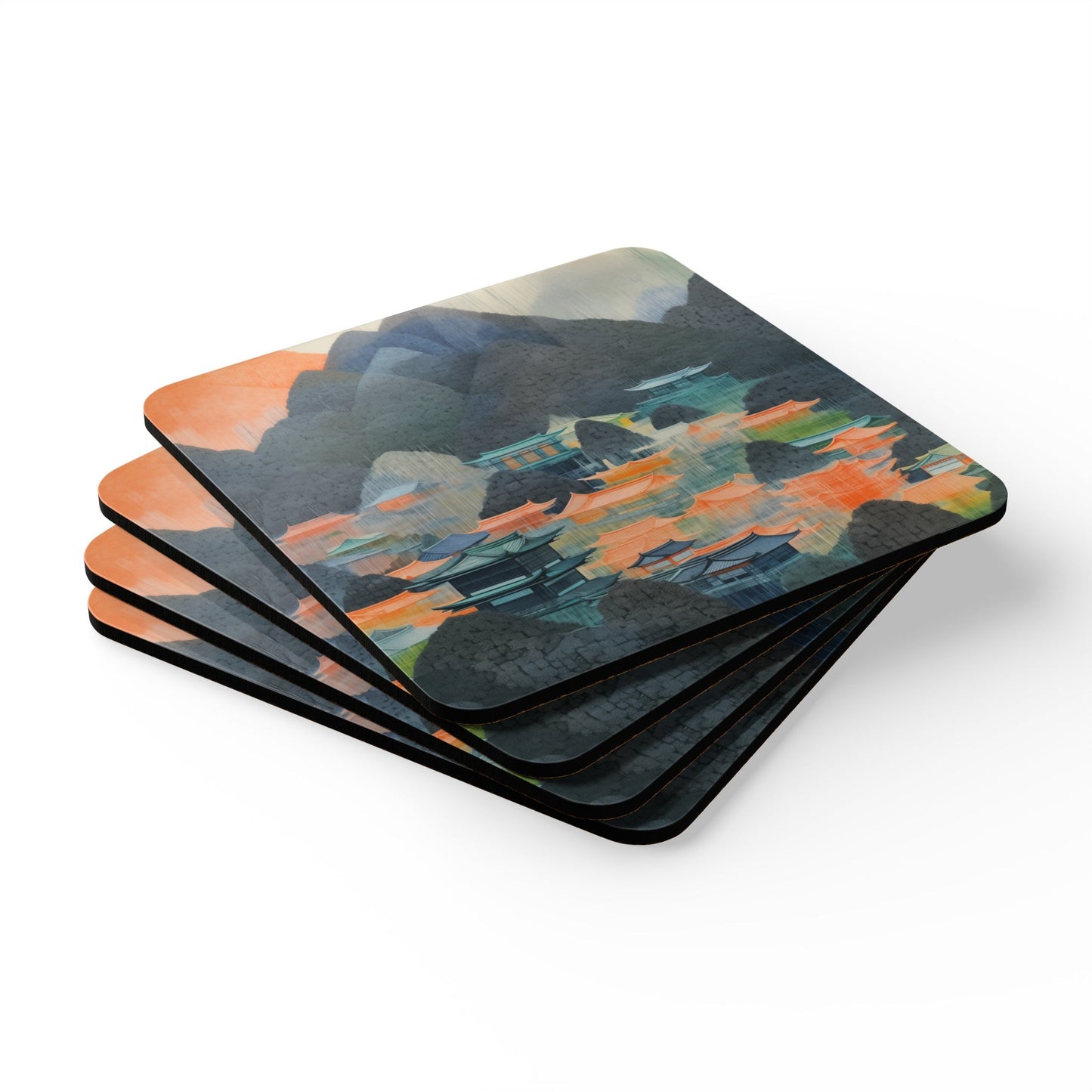 Japanese Coaster Set for Landscape (4 Pieces)