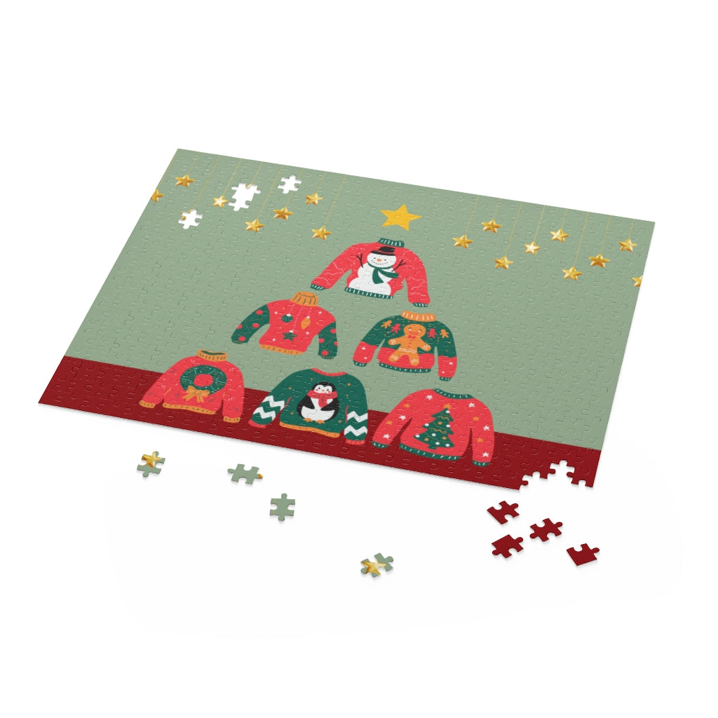 500-Piece Christmas Tree Ugly Sweater Puzzle