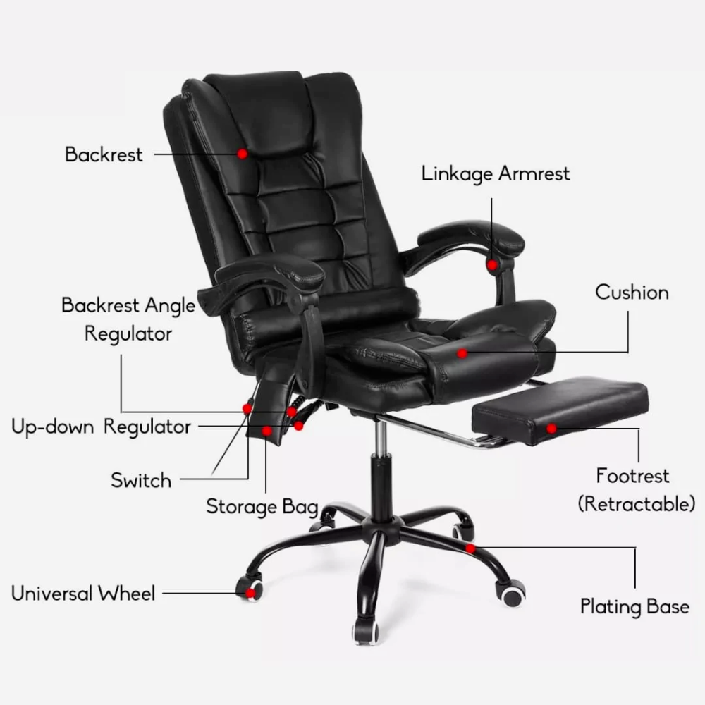 Deluxe Executive Massage Chair with Leg Support