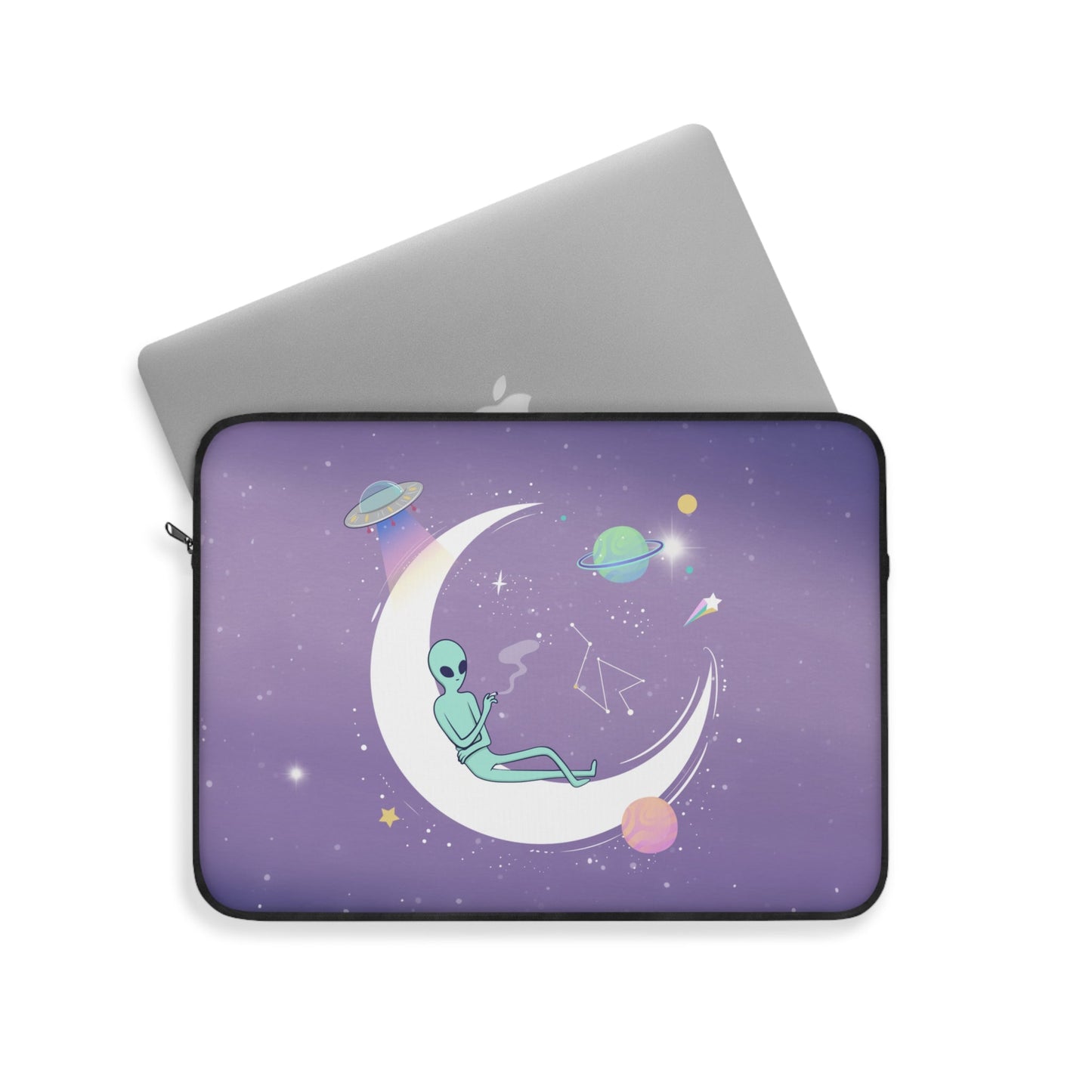 Alien Print Laptop Sleeve - Cool and Otherworldly Design