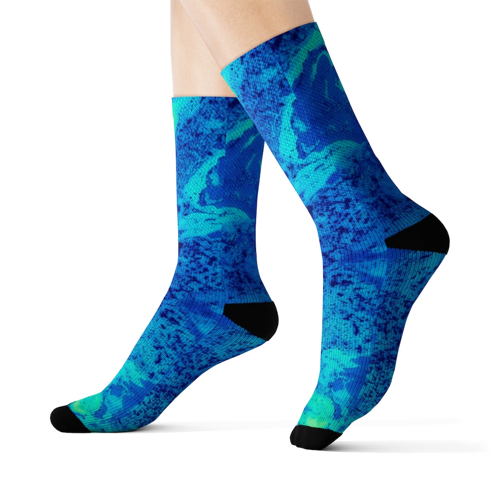 Blue Luminous Quirky Socks