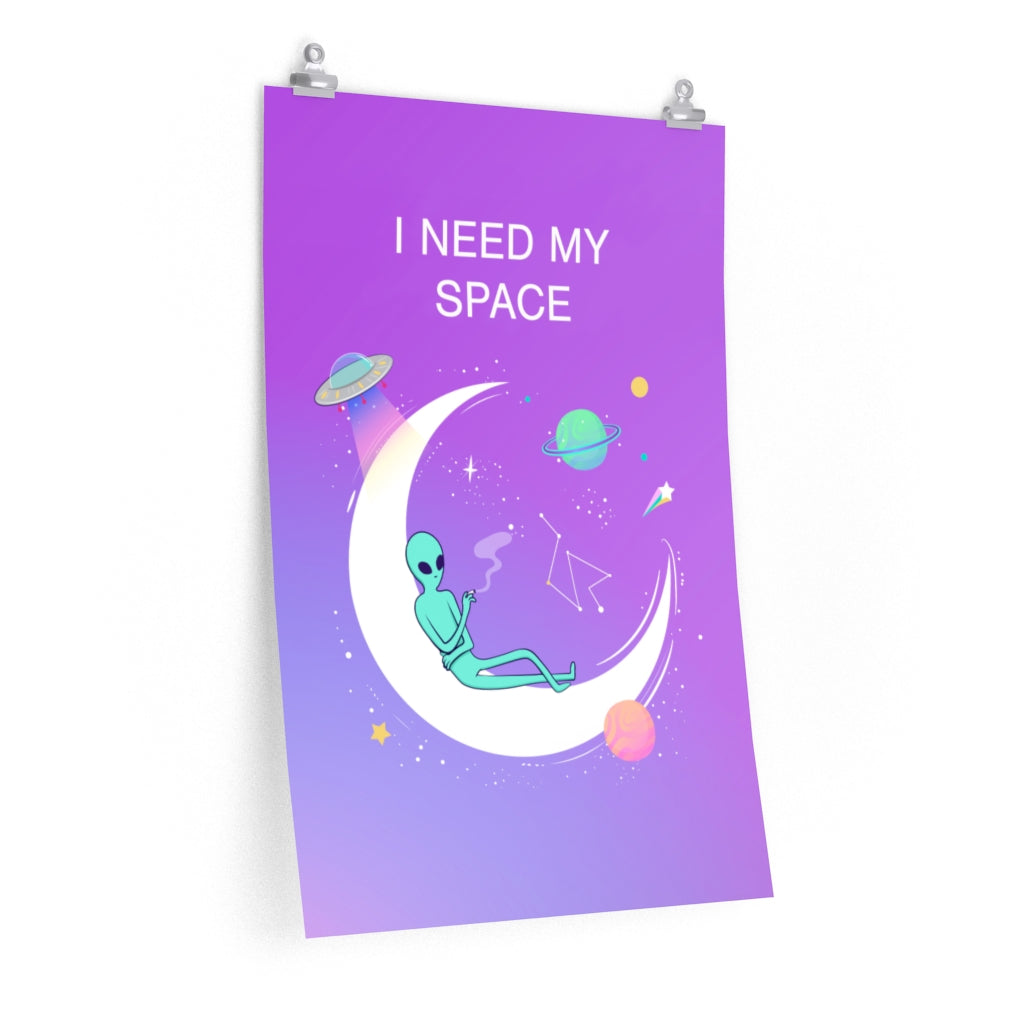 Premium Matte Vertical Posters for Space Lovers: "My Space, My Rules" Design