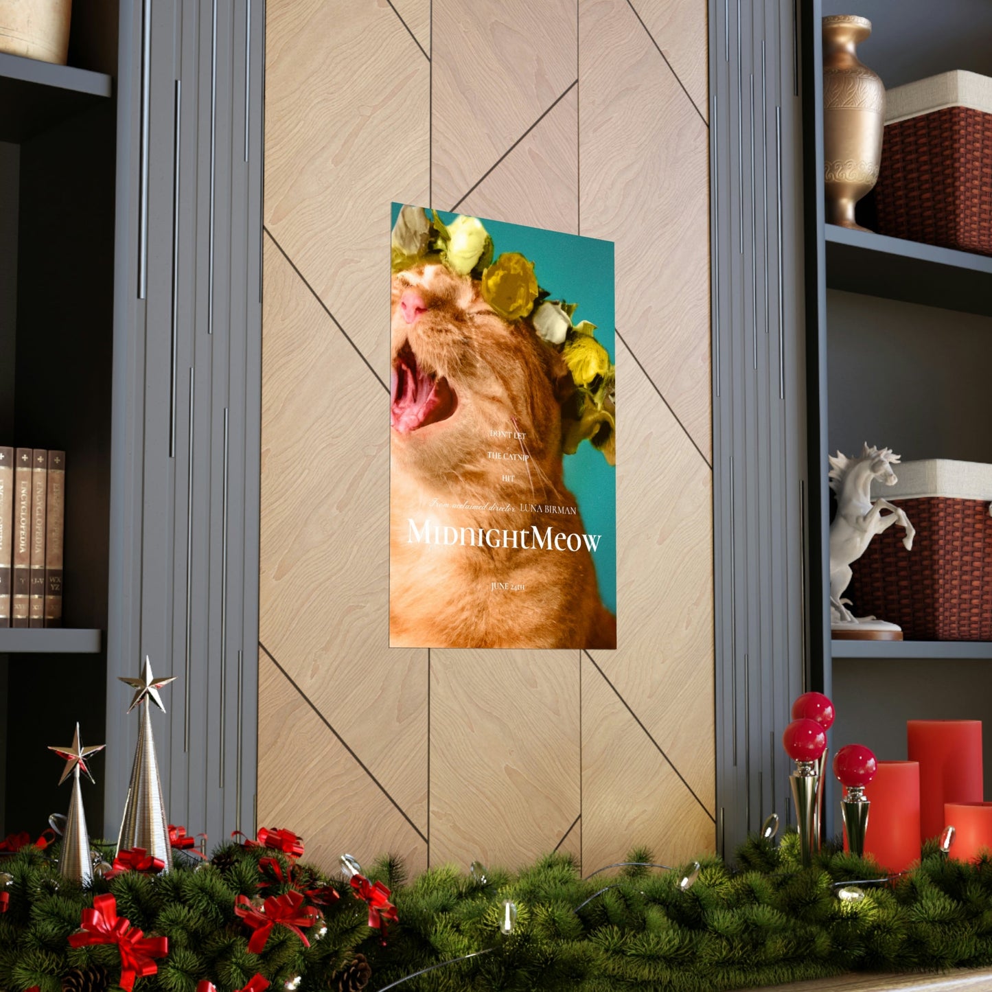 Cat Movie Poster: Midnight Meow