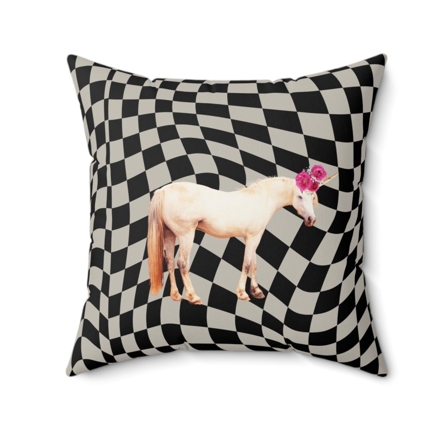 Retro Enchanted Unicorn Square Pillow - Available in 3 Sizes